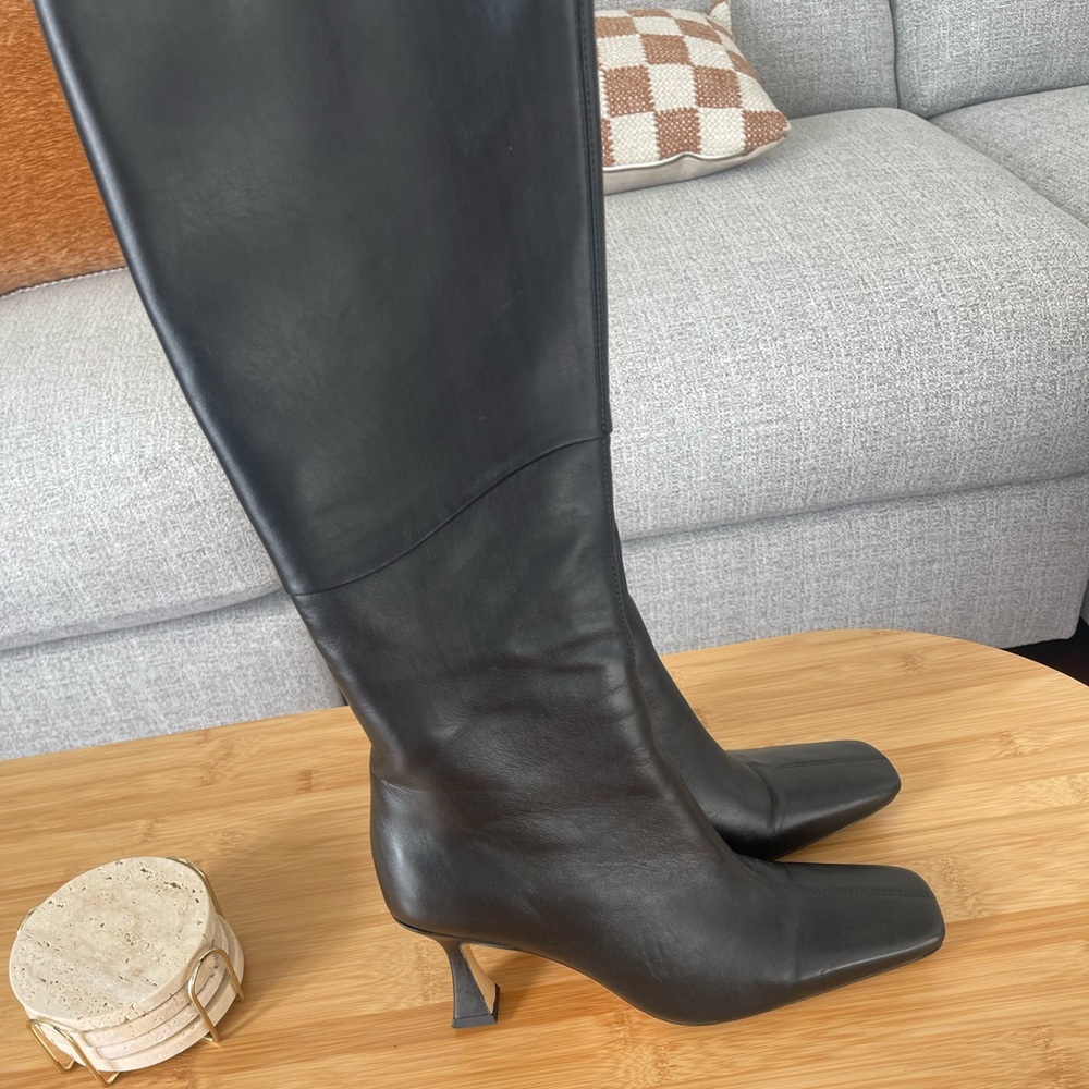 Tony Bianco fantasy Black Leather Heeled Boots